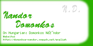 nandor domonkos business card